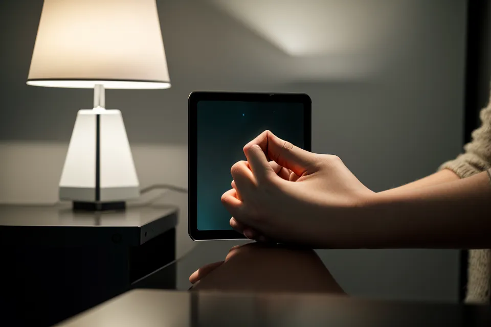 Smartphone screen showing sleep tracking app data in a home office