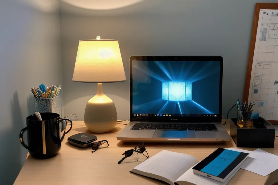 Energy management routine: a phone timer set for a 20-minute power nap on an office desk