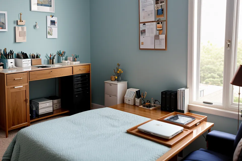 Sleep supplements and blue light blocking glasses lined up on a nightstand as part of a sleep quality routine
