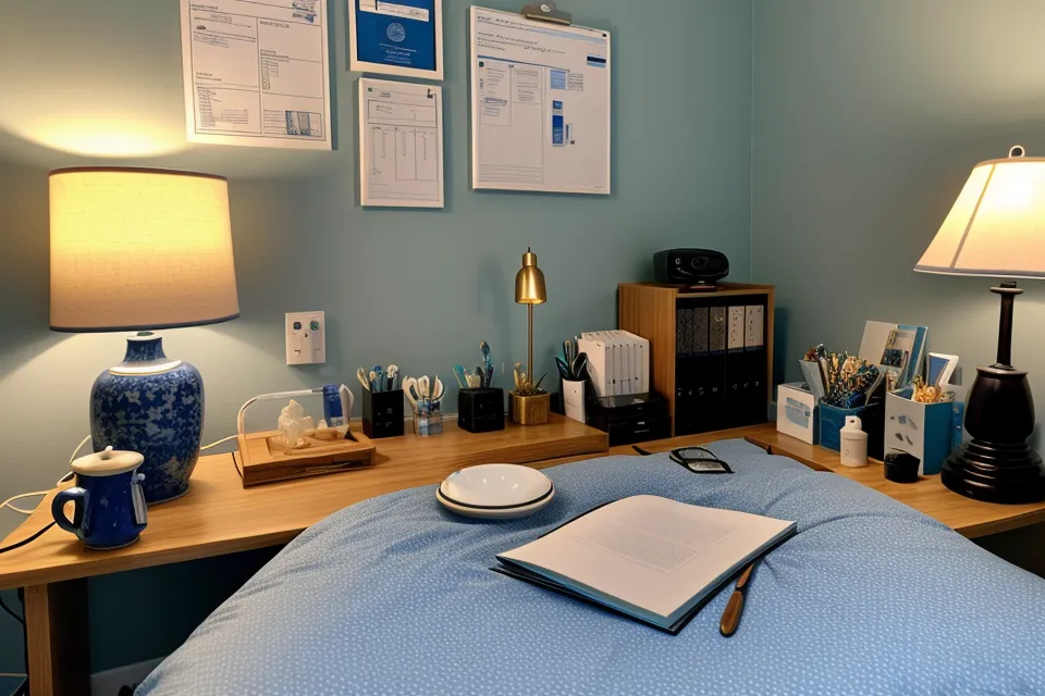 Optimal Bedroom Temperature for Sleep During High Stress Work Weeks — a cool, dark bedroom set up for deep sleep during stressful weeks