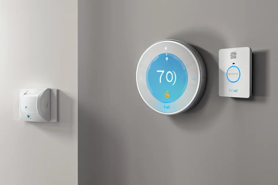 Sleep optimization: a smart thermostat set to 65 degrees for a cooler bedroom
