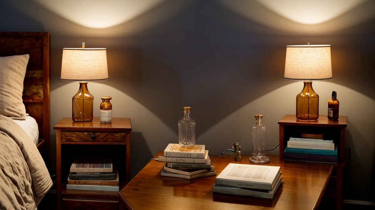 Digital boundary experiment — a closed laptop set aside on a nightstand to protect work-life balance and sleep