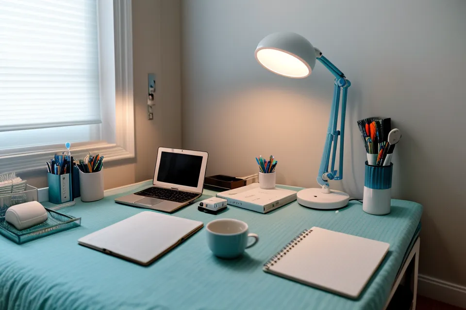 Morning sunlight in a home office, part of my professional wellness routine for executive burnout recovery